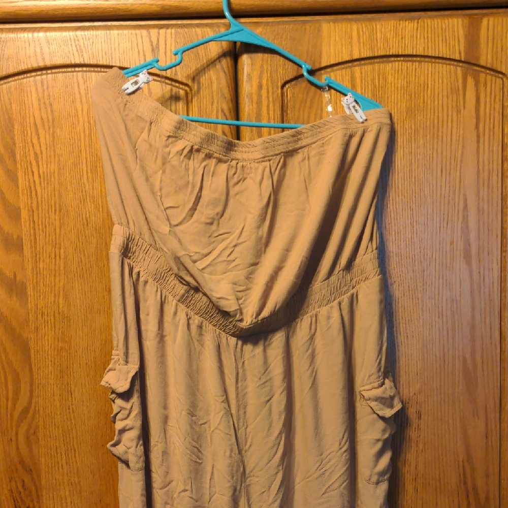 Jolie Tan Strapless Dress